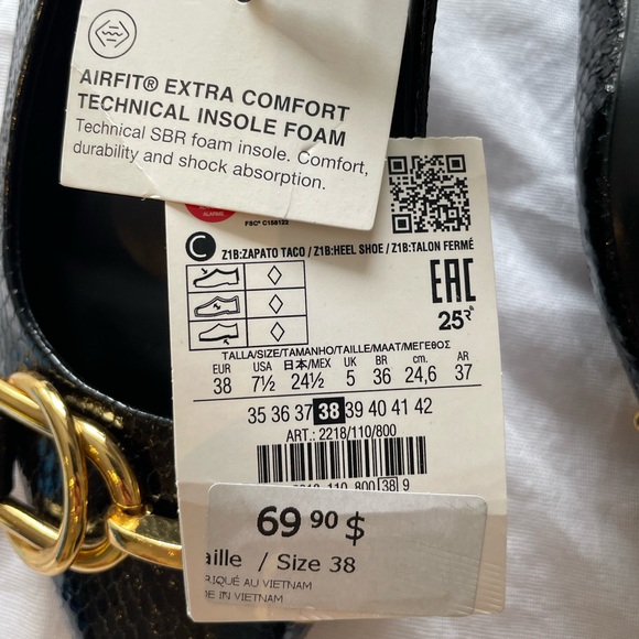 Brand new Zara Embellished Heeled Slingback Shoes - Picture 8 of 8